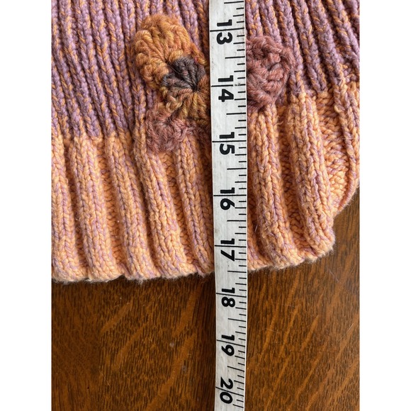 Free People Sweater Womens Medium Boho Knit Butterfly Flower Tank Top Pullover - Picture 5 of 5